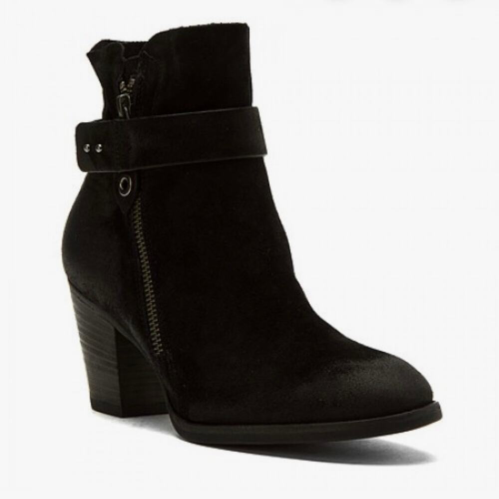Paul Green NWOB Dallas Nubuck Suede Black Leather Ankle Bootie Size 5.5 (US 8)